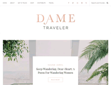 Tablet Screenshot of dametraveler.com